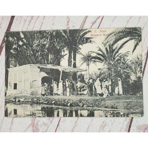 Vintage Suez Mosse's Well #3 Unused Union Postale Universelle Egypte Post Card